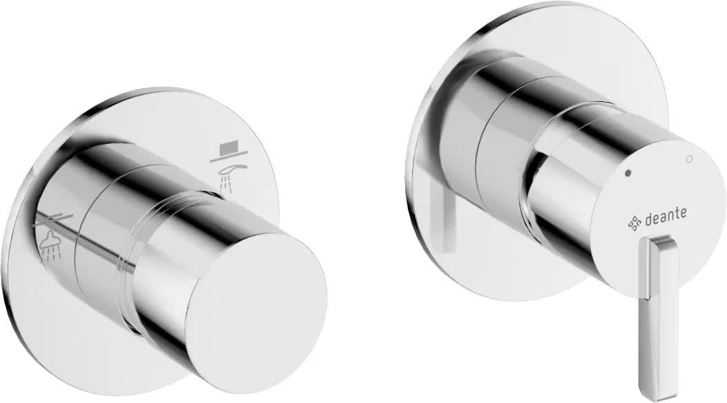Плитка Deante Silia Смеситель SILIA встраиваемый с переключателем на 2 положения CLICK-CLACK хром  поверхность глянец