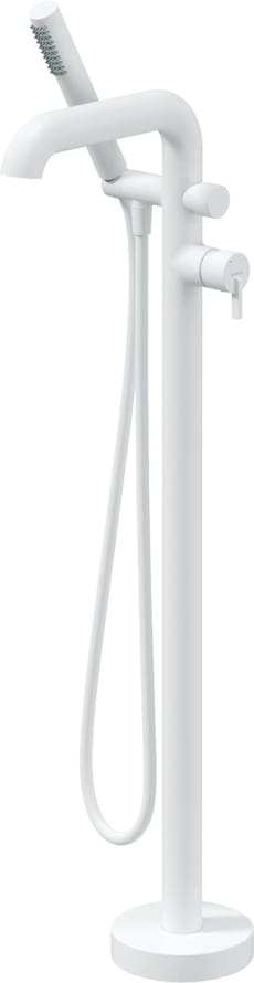 Плитка Deante Silia Смеситель SILIA для ванны напольный с внутренней частью белый матовый  поверхность матовая