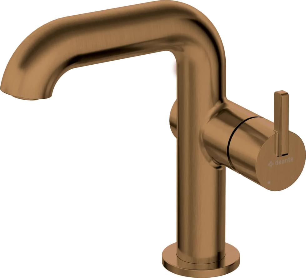 Плитка Deante Silia Смеситель SILIA для раковины U-образный излив бронза  поверхность брашированная
