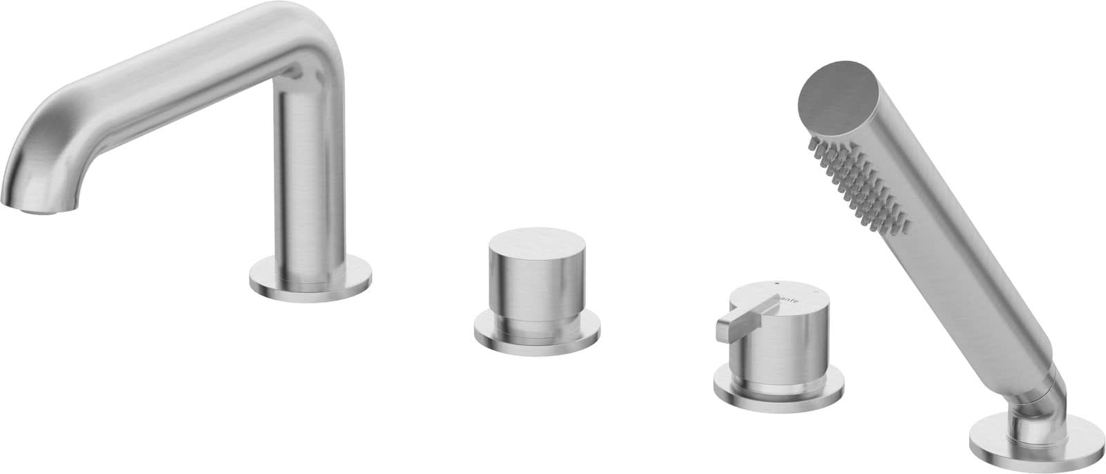 Плитка Deante Silia Смеситель SILIA на борт ванны на 4 отверстия сталь  поверхность брашированная