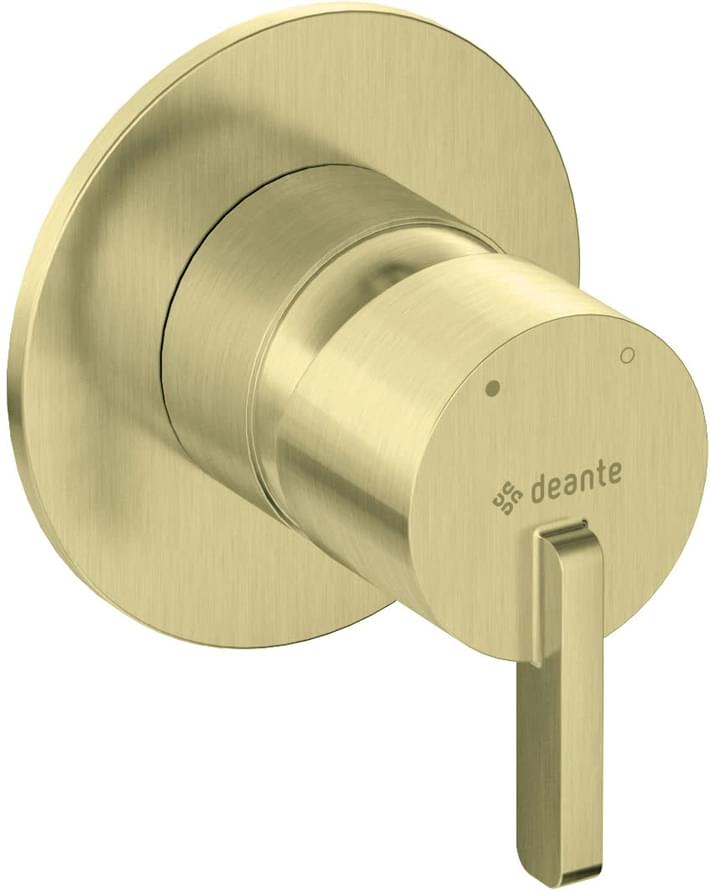 Плитка Deante Silia Смеситель встраиваемый SILIA для душа с внутренней частью золото матовый  поверхность брашированная