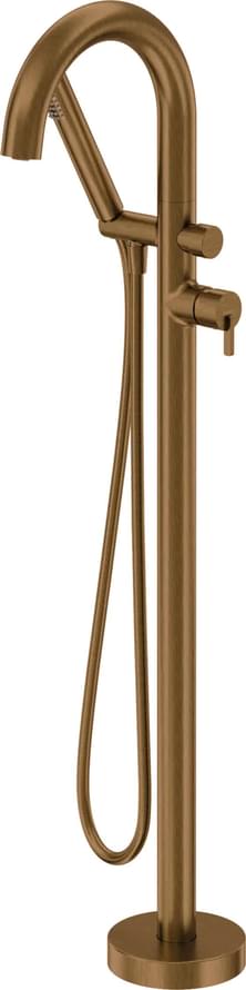 Плитка Deante Silia Смеситель для ванны SILIA U-излив напольный с внутренней частью бронза  поверхность брашированная