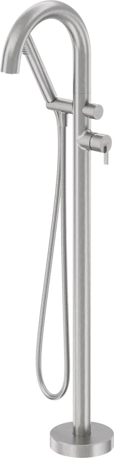 Плитка Deante Silia Смеситель для ванны SILIA U-излив напольный с внутренней частью сталь  поверхность брашированная