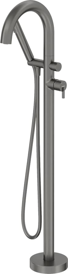 Плитка Deante Silia Смеситель для ванны SILIA U-излив напольный с внутренней частью титан  поверхность матовая