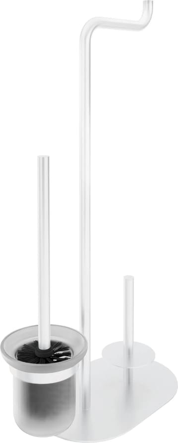 Плитка Deante Silia Стойка SILIA с держателем для туалетной бумаги и ершик белый  поверхность матовая