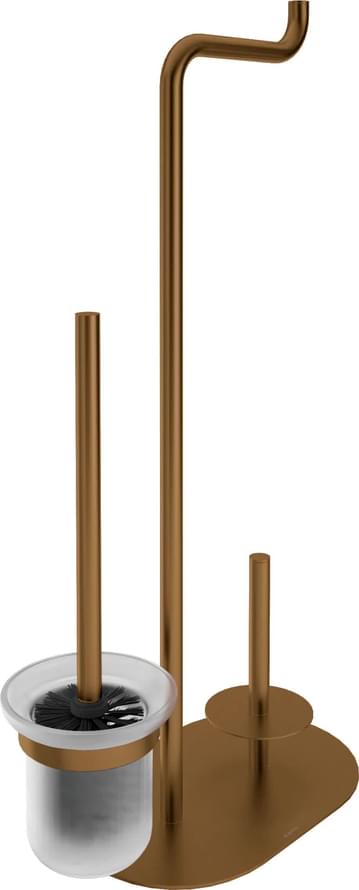 Плитка Deante Silia Стойка SILIA с держателем для туалетной бумаги и ершик бронза  поверхность брашированная