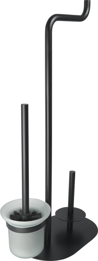 Плитка Deante Silia Стойка SILIA с держателем для туалетной бумаги и ершик черный  поверхность матовая