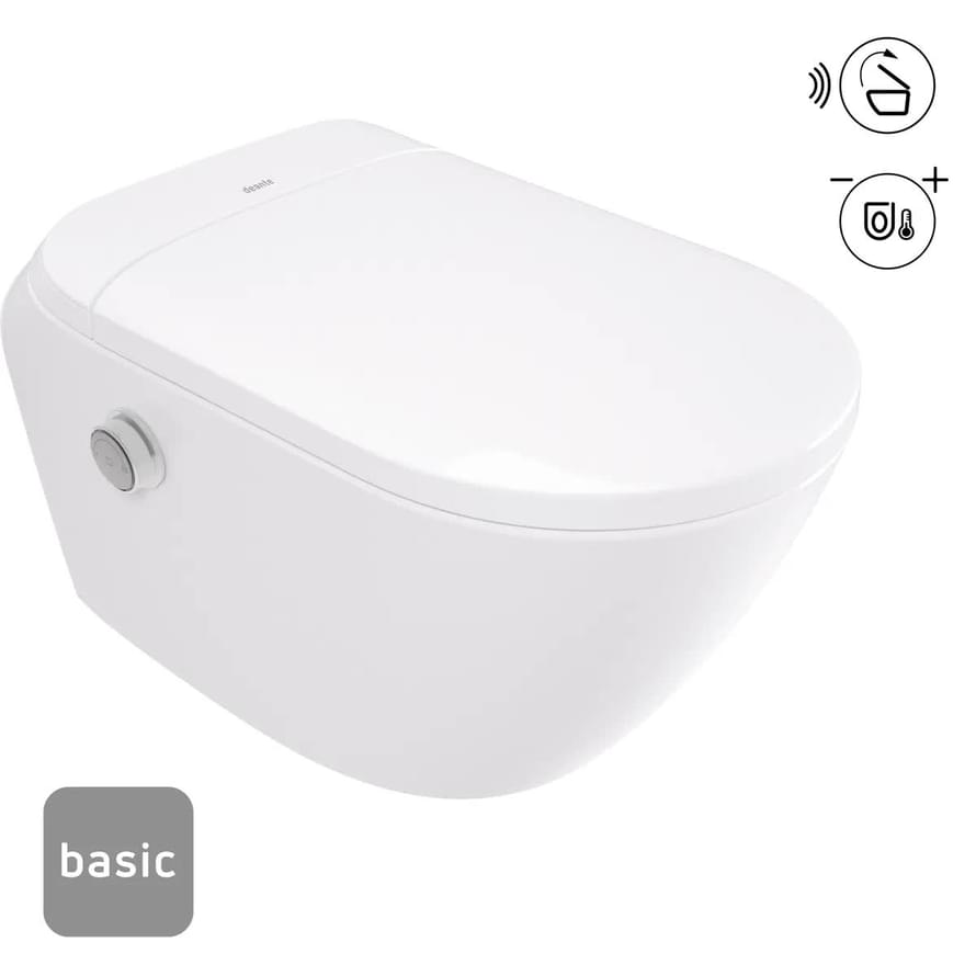Плитка Deante Silia Умный унитаз подвесной SILIA SMART Basic безободковый сиденье микролифт белый  поверхность глянец