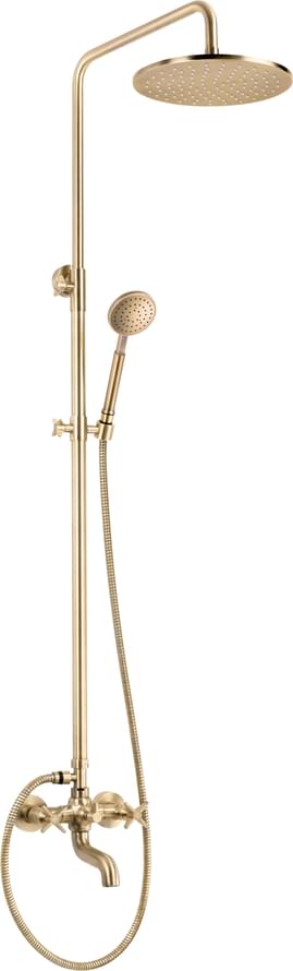 Плитка Deante Temisto Душевая система TEMISTO с изливом бронза  поверхность матовая