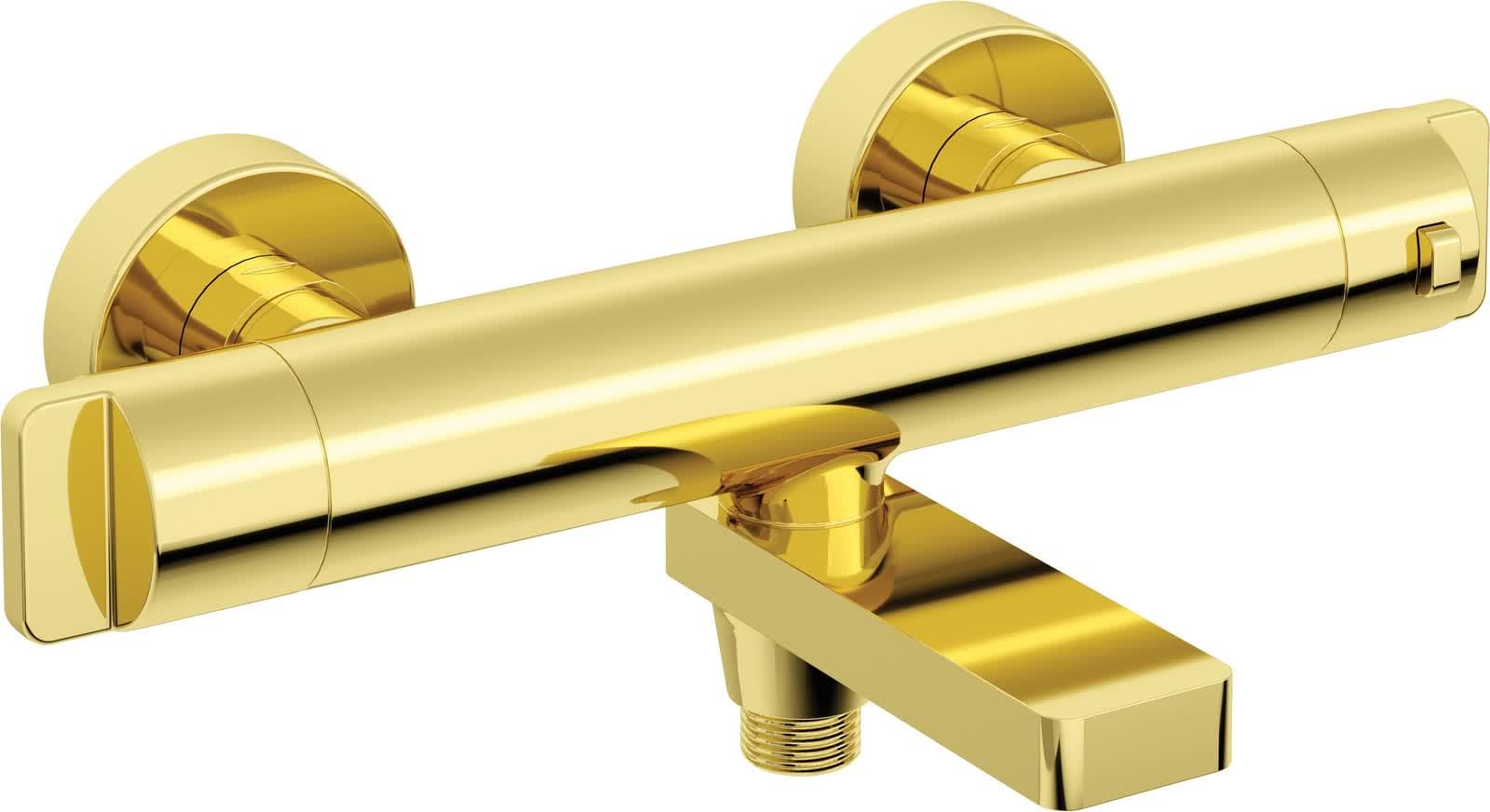 Плитка Deante Therm Смеситель термостатический для ванны золото  поверхность глянец