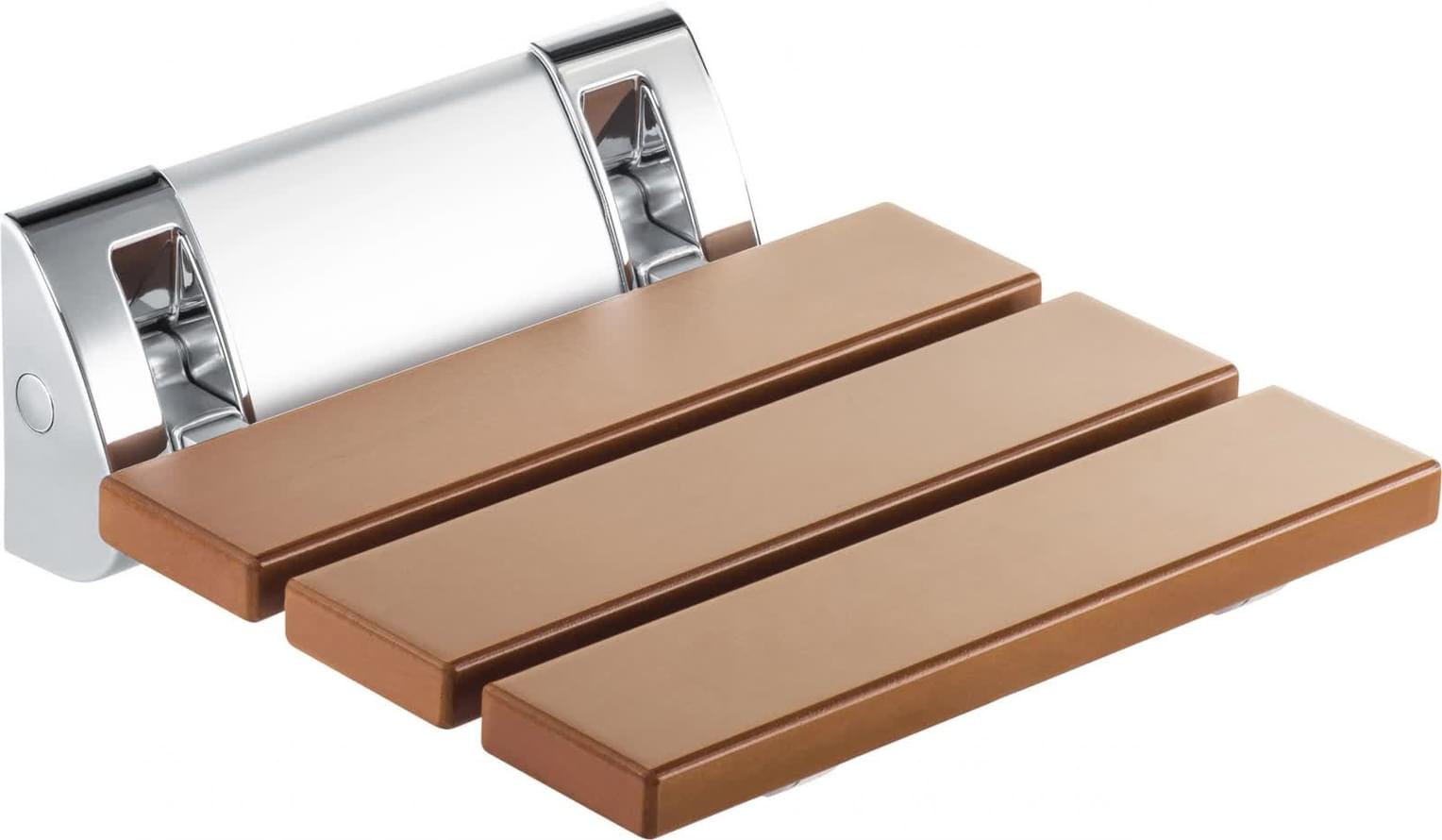 Плитка Deante Vital Сиденье VITAL складное хром/коричневый  поверхность матовая