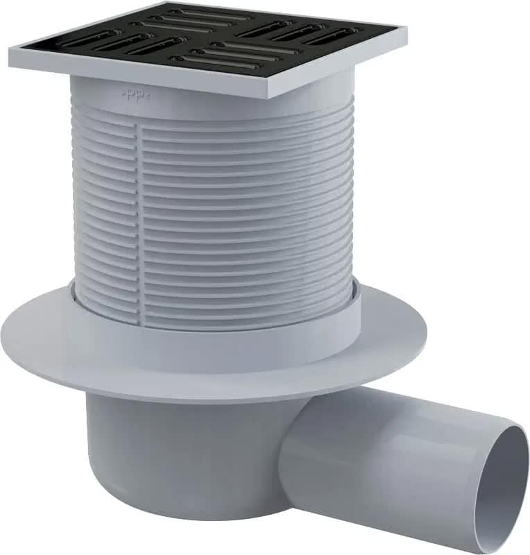 Плитка Deante Сливные Системы Душевой трап с решеткой из нержавеющей стали 100х100 мм D50 черный матовый  поверхность 