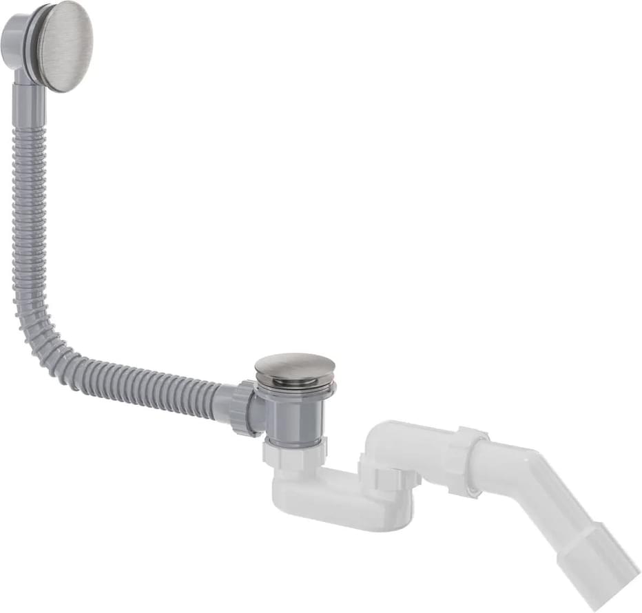 Плитка Deante Сливные Системы Сифон для ванны Сlick-Сlack 60 см сталь брашированная  поверхность 