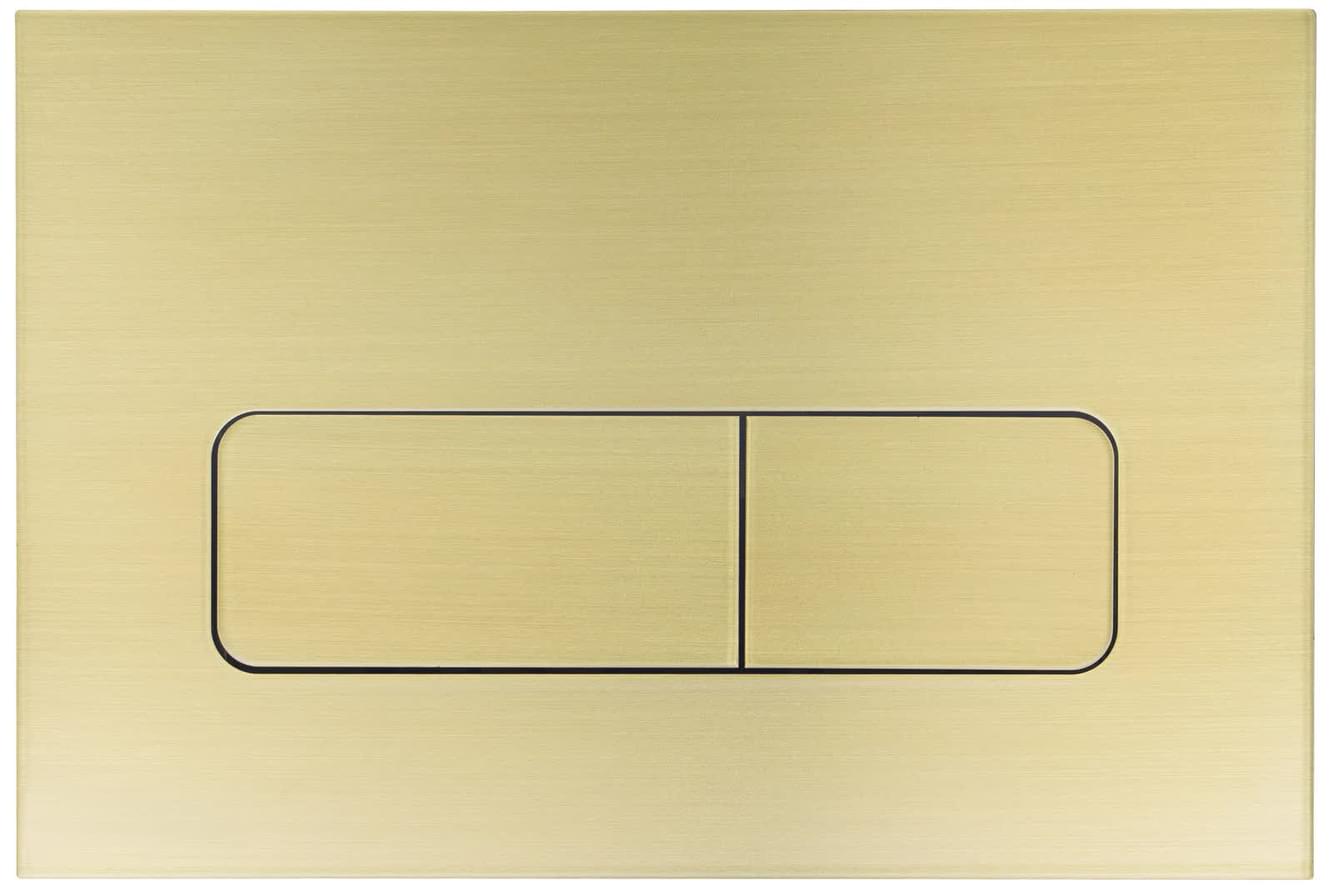 Плитка Deante Смывные Клавиши Metal Клавиша для инсталляции SLIM MODEL 1 латунь золото матовый  поверхность брашированная