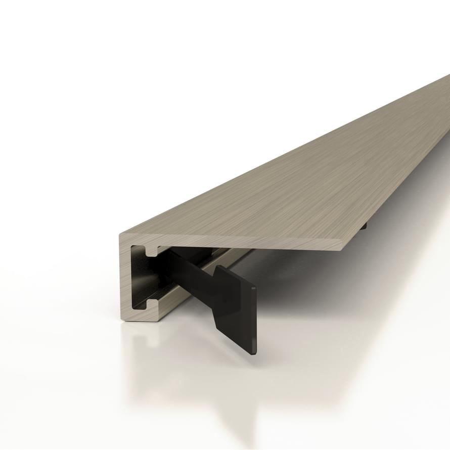 Плинтус Decaro Engineering Микроплинтус M15A Titanium Brush 0x200 см поверхность матовая