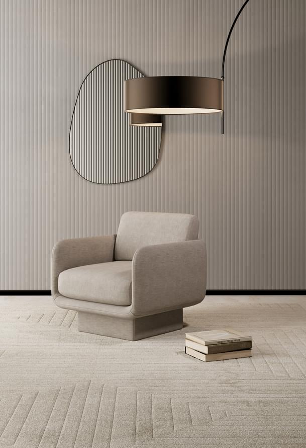обои фабрики Decaro Wallcoverings коллекция Volume Touch Fluting