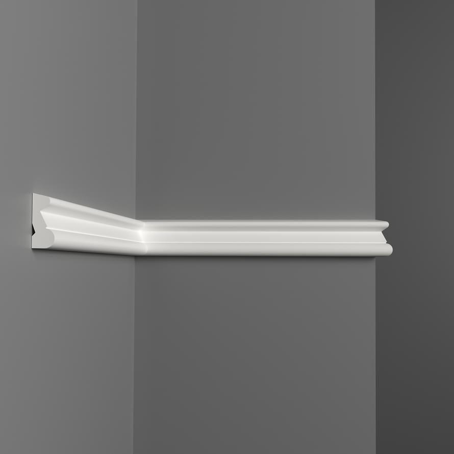 Decomaster White Line D007-115 Молдинг 200x1.9x0.8 см поверхность матовая