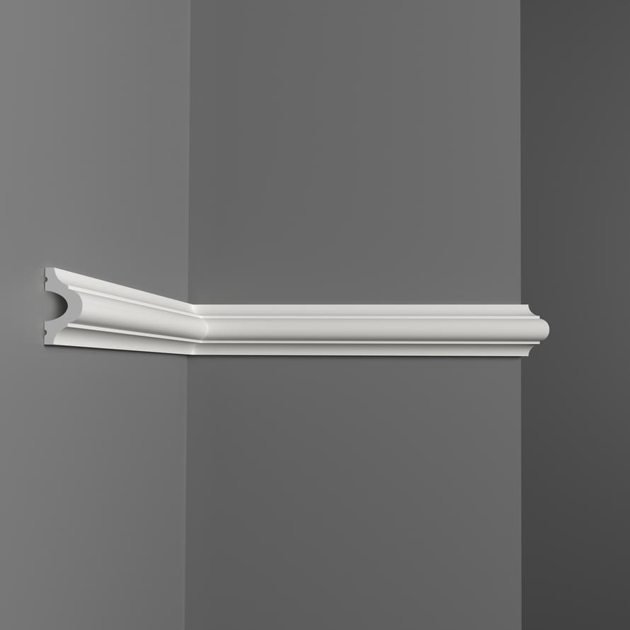 Decomaster Дюропрофиль Молдинг Гладкий D001 200x2.6 см поверхность матовая