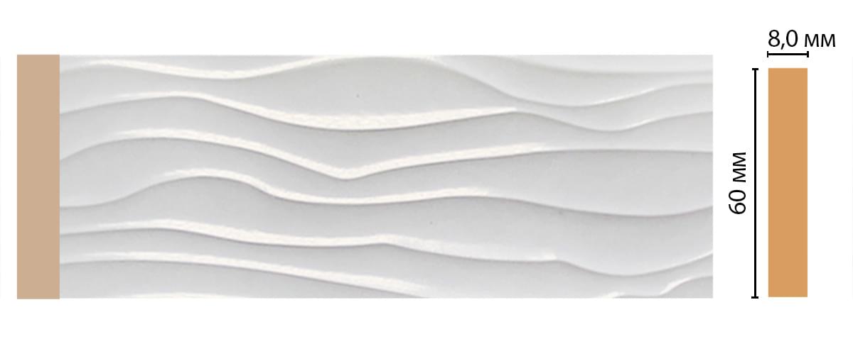 Decomaster Дюропрофиль Молдинг С Рисунком D043 200x6 см поверхность матовая