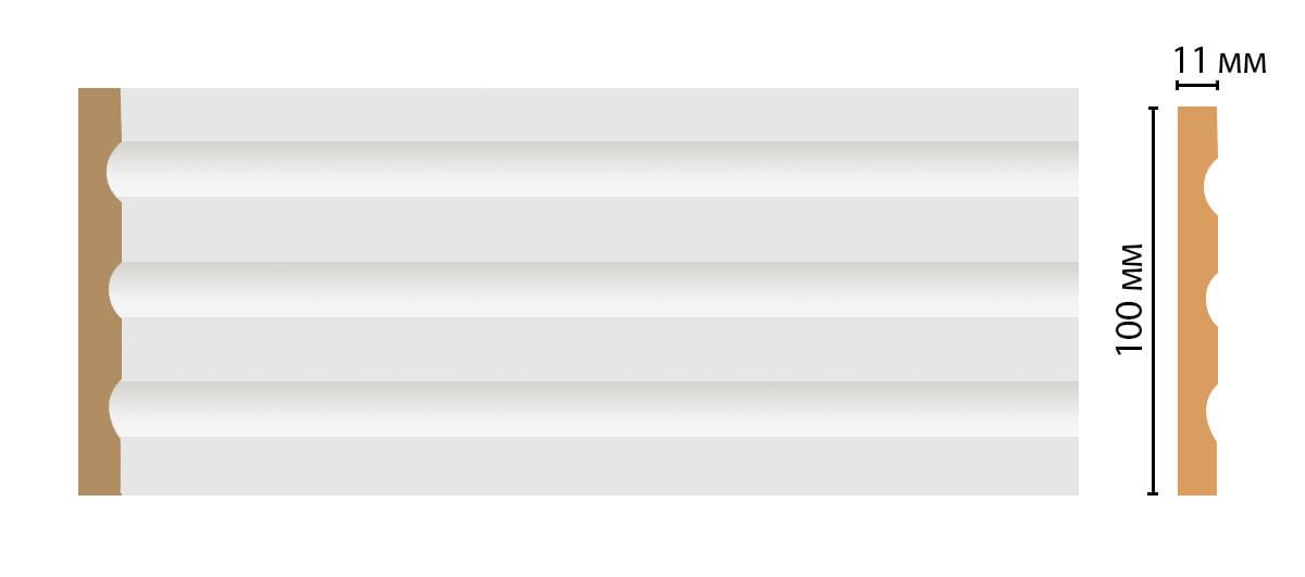 Decomaster Дюропрофиль Пилястра D201 240x10 см поверхность матовая