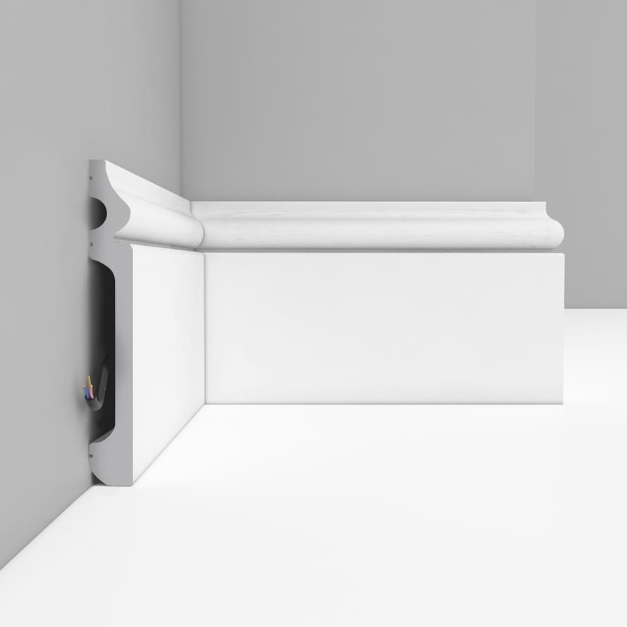 Плинтус Decomaster Дюропрофиль Плинтус Напольный D004 200x12 см поверхность матовая