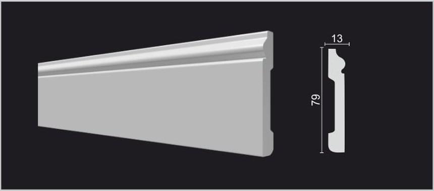 Плинтус Decomaster Дюропрофиль Плинтус Напольный D005 200x7.9 см поверхность матовая