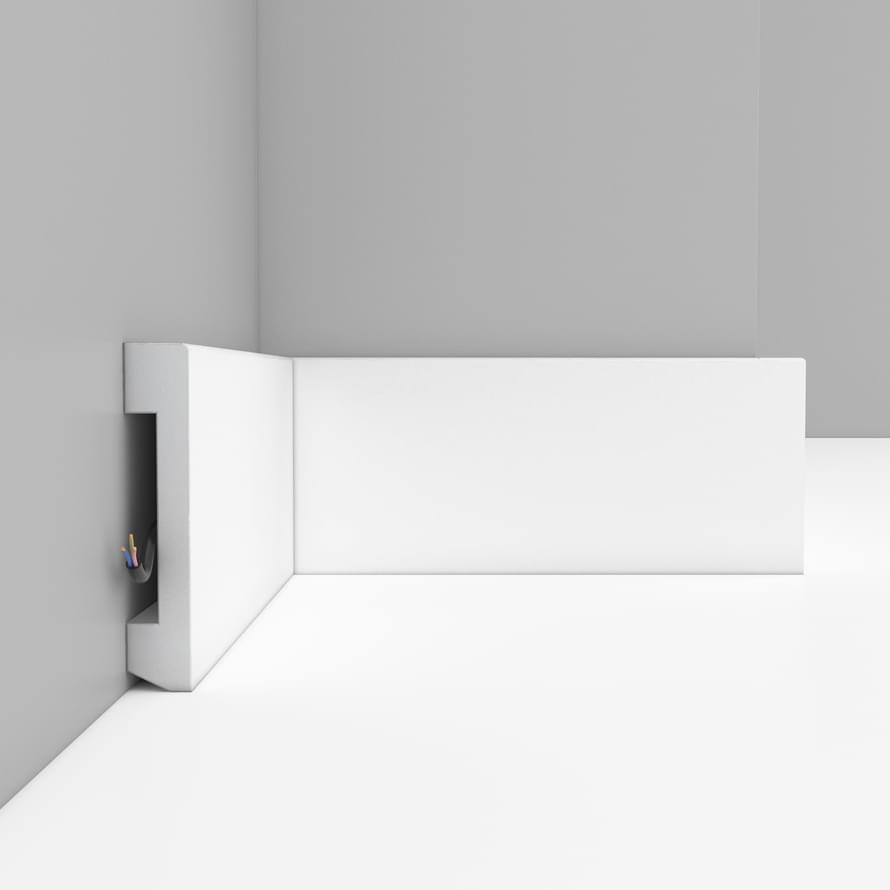 Плинтус Decomaster Дюропрофиль Плинтус Напольный D036 200x10 см поверхность матовая