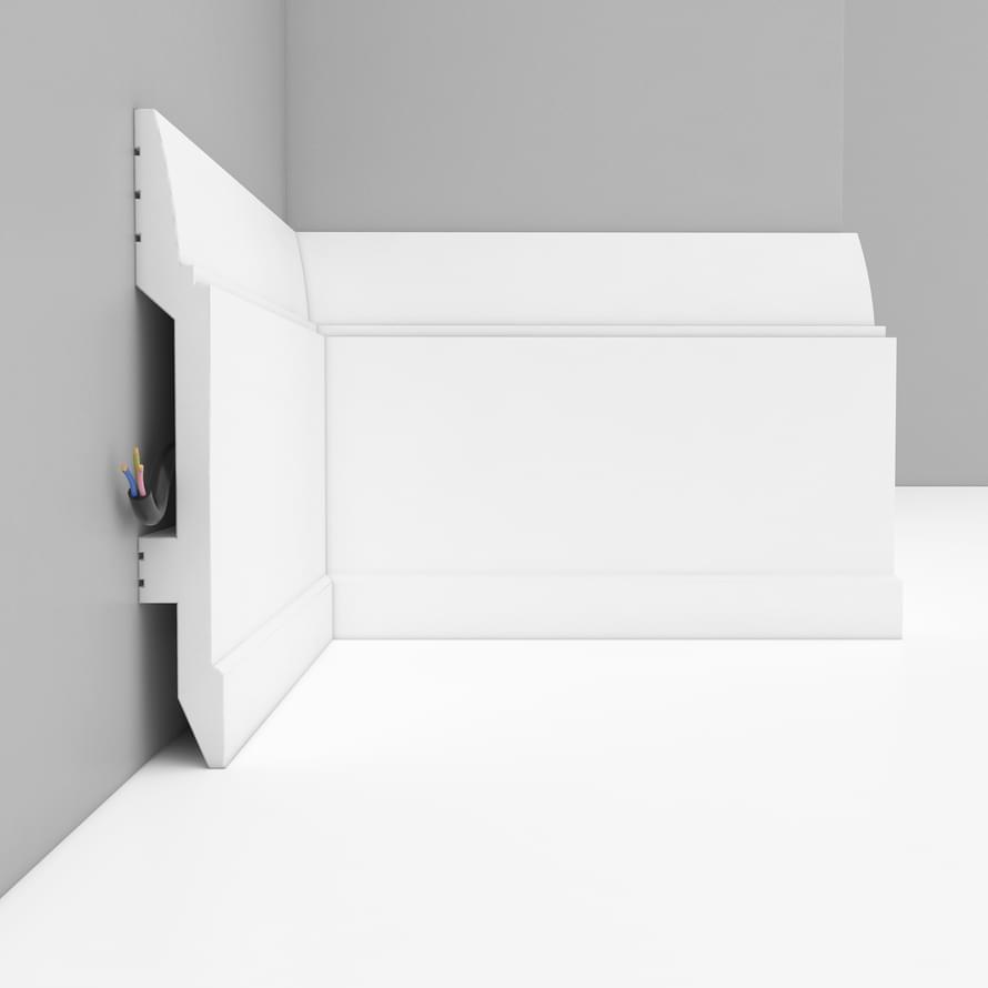 Плинтус Decomaster Дюропрофиль Плинтус Напольный D104 200x15 см поверхность матовая