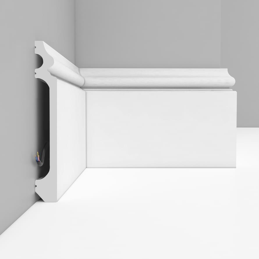 Плинтус Decomaster Дюропрофиль Плинтус Напольный D118 200x13.8 см поверхность матовая