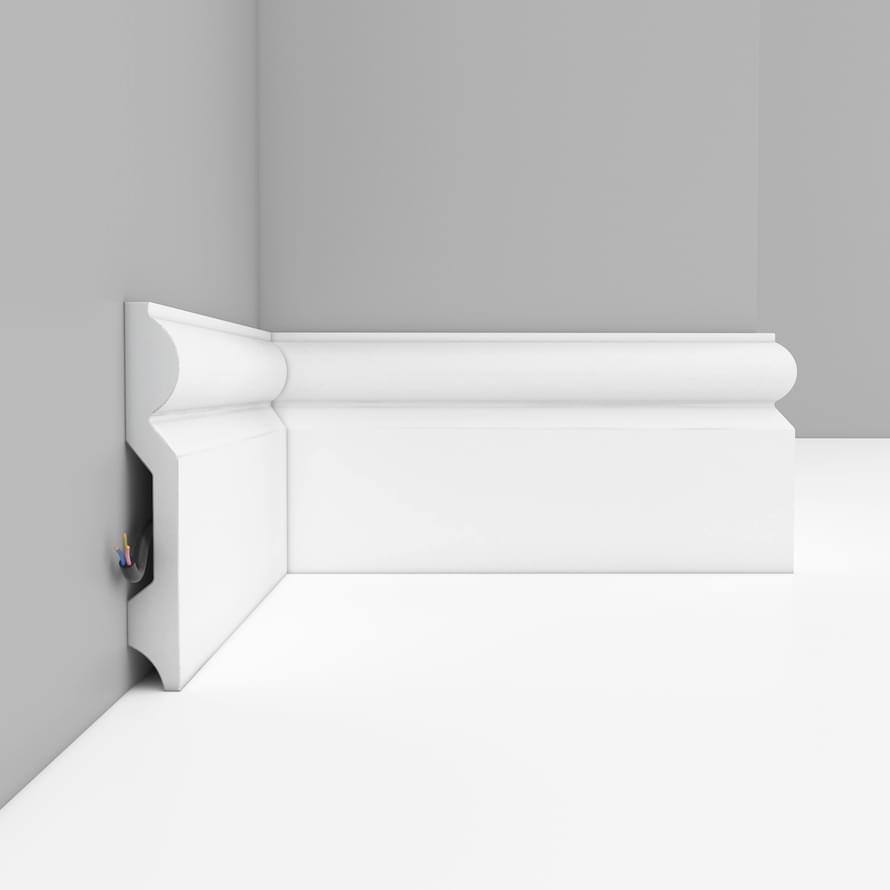 Плинтус Decomaster Дюропрофиль Плинтус Напольный D137 200x10 см поверхность матовая