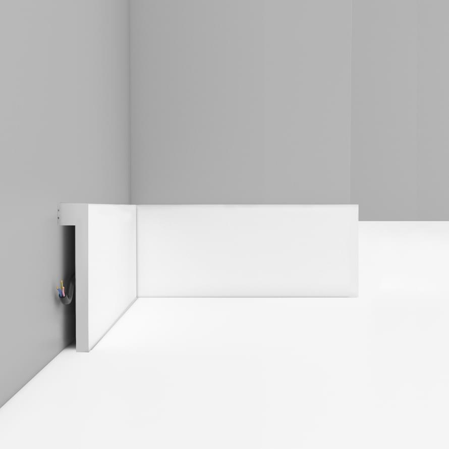 Плинтус Decomaster Дюропрофиль Плинтус Напольный D171 200x10 см поверхность матовая