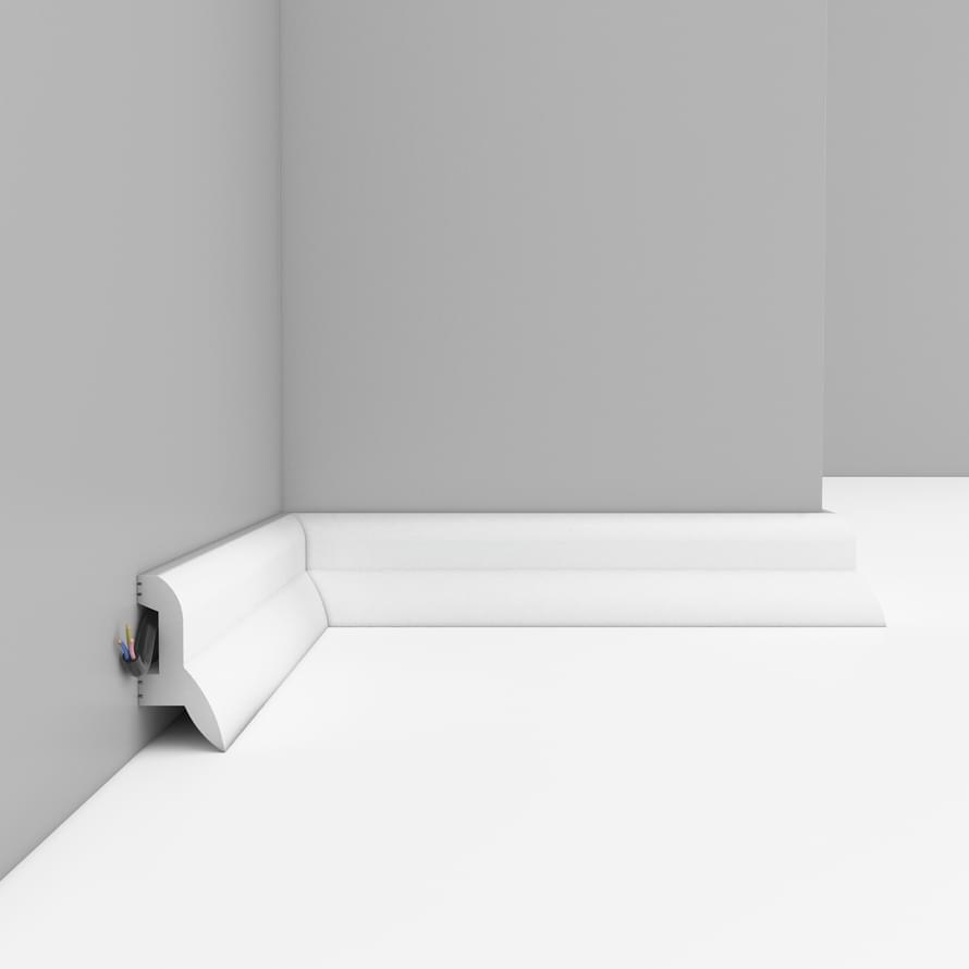 Плинтус Decomaster Дюропрофиль Плинтус Напольный D230 200x4.2 см поверхность матовая