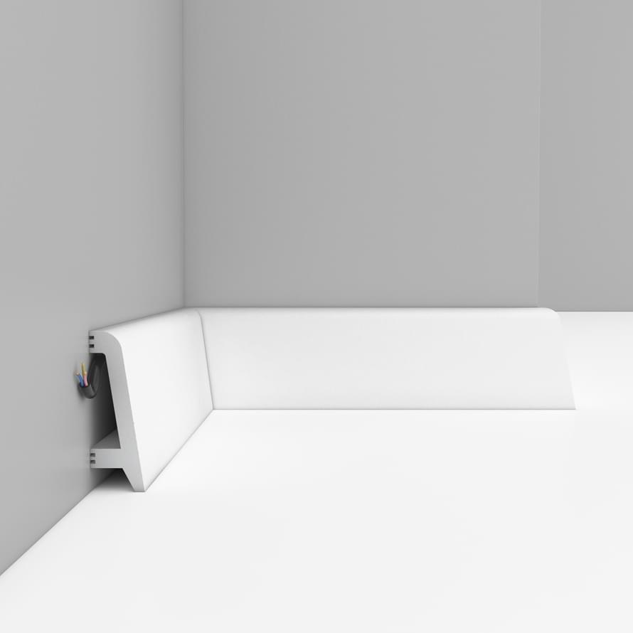 Плинтус Decomaster Дюропрофиль Плинтус Напольный D231 200x5.8 см поверхность матовая