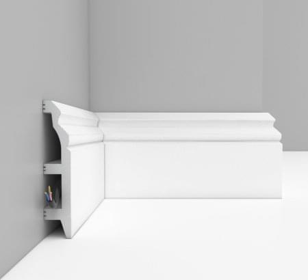 Плинтус Decomaster Дюропрофиль Плинтус Напольный D232 200x10 см поверхность матовая