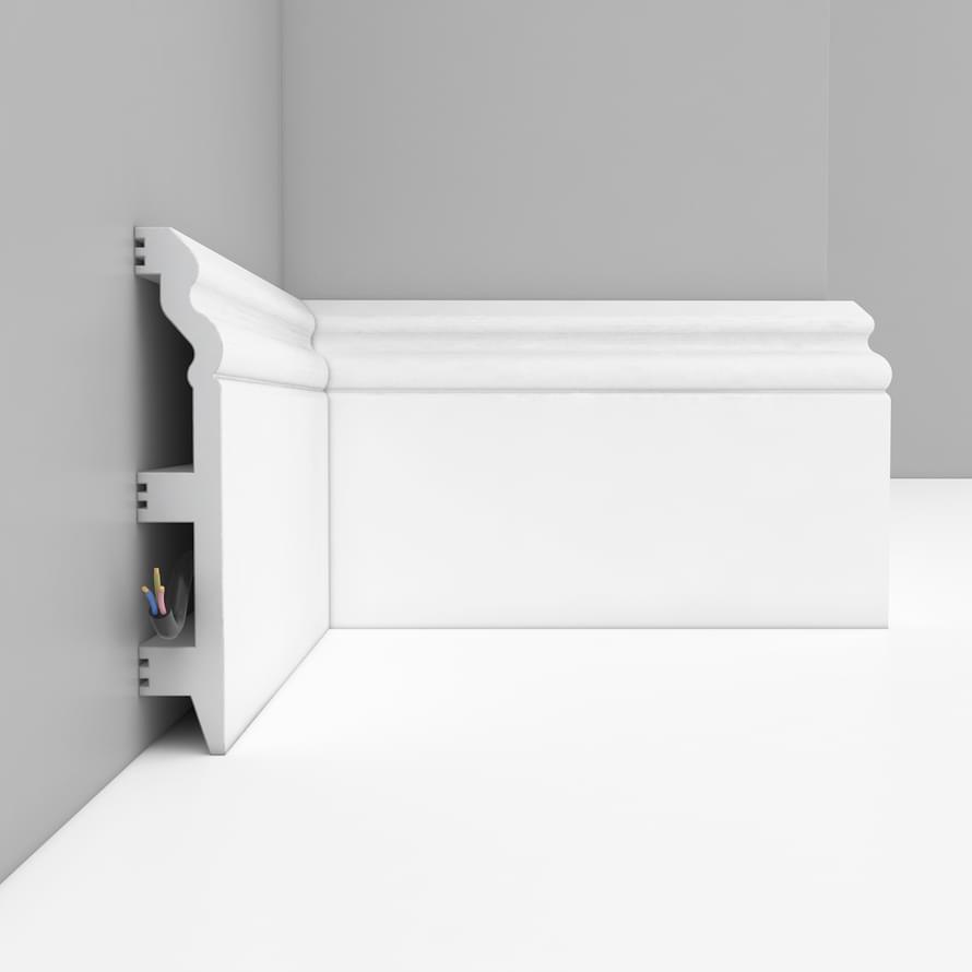 Плинтус Decomaster Дюропрофиль Плинтус Напольный D233 200x12 см поверхность матовая