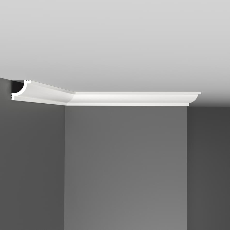 Плинтус Decomaster Дюропрофиль Плинтус Потолочный Гладкий D132M 200x2 см поверхность матовая