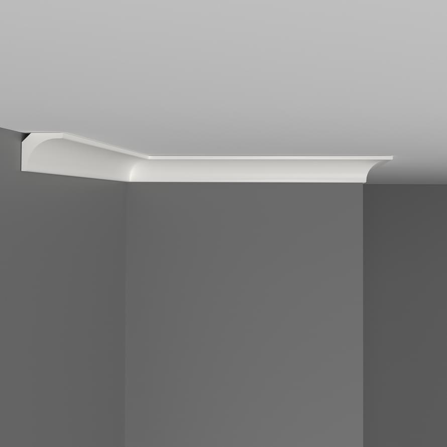 Плинтус Decomaster Дюропрофиль Плинтус Потолочный Гладкий D133 200x2 см поверхность матовая