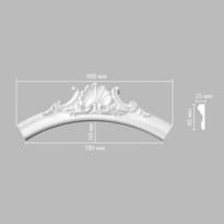 Decomaster Лепнина Из Полиуретана 897174 111 Радиус 63.5x0x0 см поверхность матовая