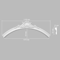 Decomaster Лепнина Из Полиуретана 897174 151 Радиус 83.5x0x0 см поверхность матовая