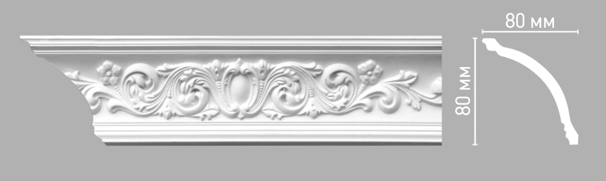 Плинтус Decomaster Лепнина Из Полиуретана 95022 Плинтус Потолочный 240x8x8 см поверхность матовая
