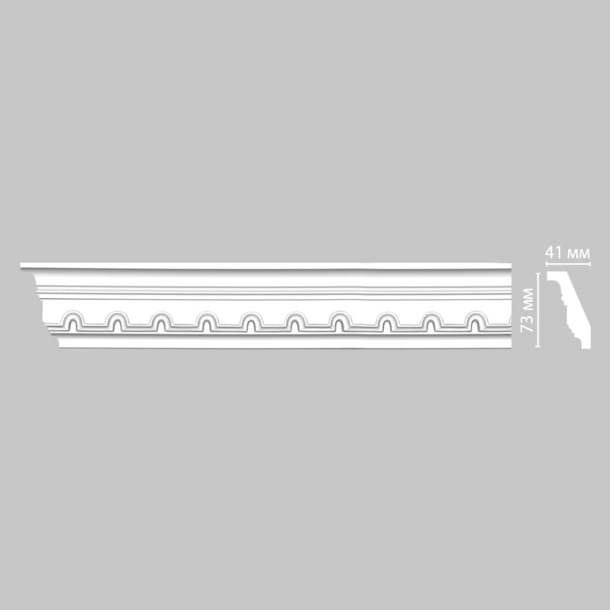 Плинтус Decomaster Лепнина Из Полиуретана 95112 Плинтус Потолочный 240x7.3x4.1 см поверхность матовая