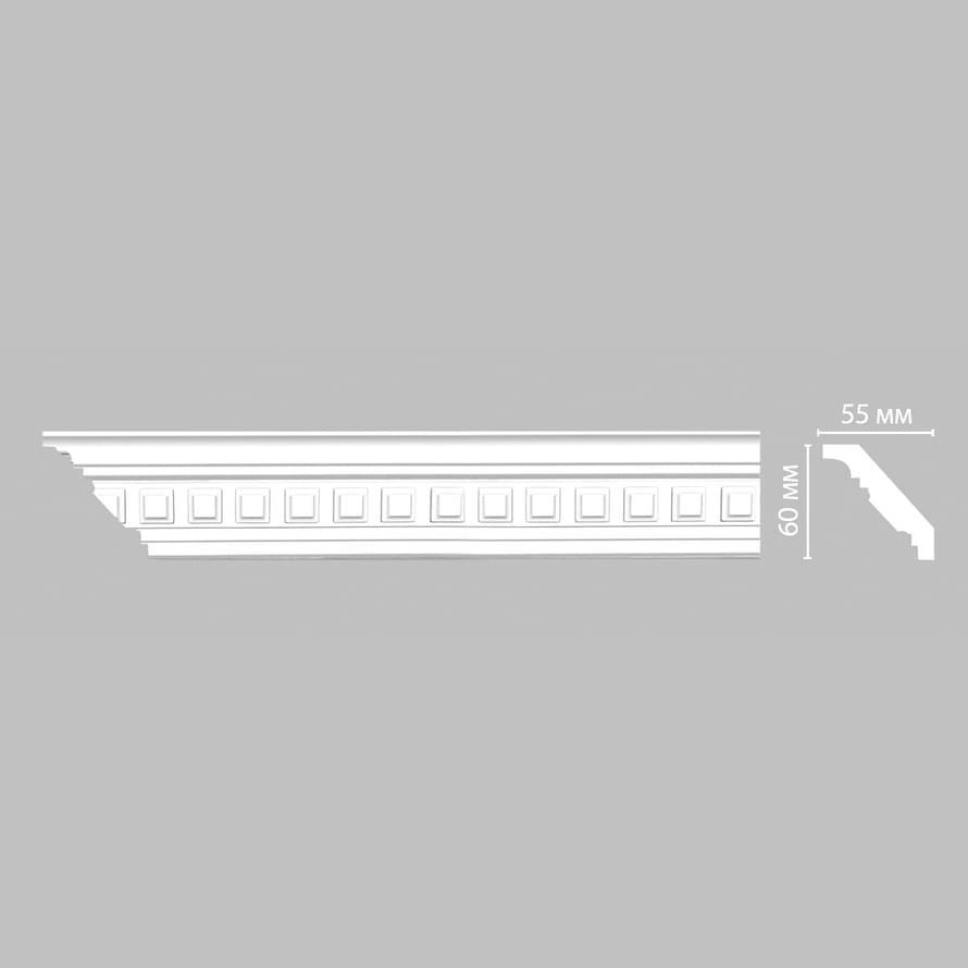 Плинтус Decomaster Лепнина Из Полиуретана 95126 Плинтус Потолочный 240x6x5.5 см поверхность матовая