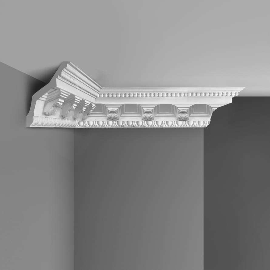 Плинтус Decomaster Лепнина Из Полиуретана 95338A Плинтус Потолочный 240x9x9.8 см поверхность матовая
