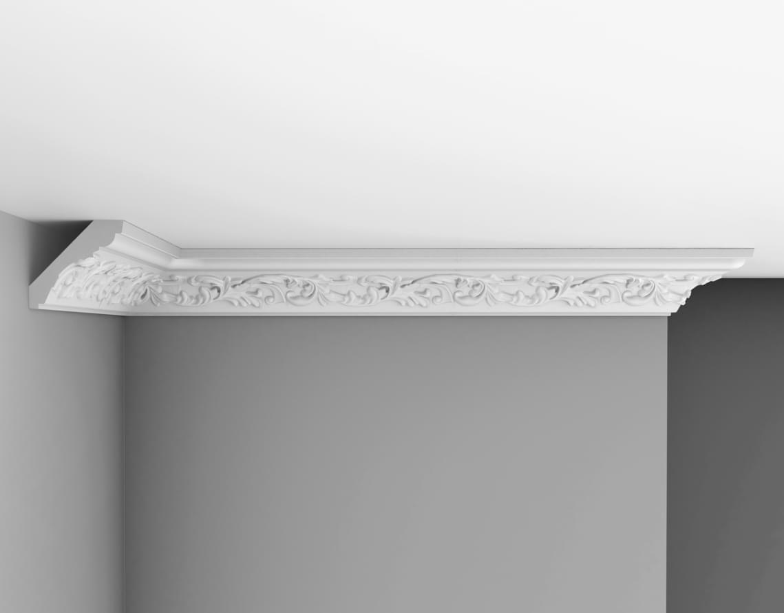Плинтус Decomaster Лепнина Из Полиуретана 95775A Плинтус Потолочный 240x7x7 см поверхность матовая