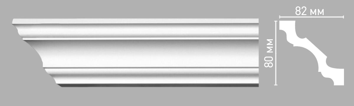 Плинтус Decomaster Лепнина Из Полиуретана 96261 Плинтус Потолочный 240x8x8.2 см поверхность матовая