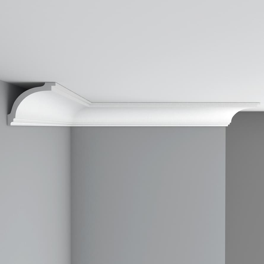 Плинтус Decomaster Лепнина Из Полиуретана 96262 Плинтус Потолочный 240x8.5x9.6 см поверхность матовая