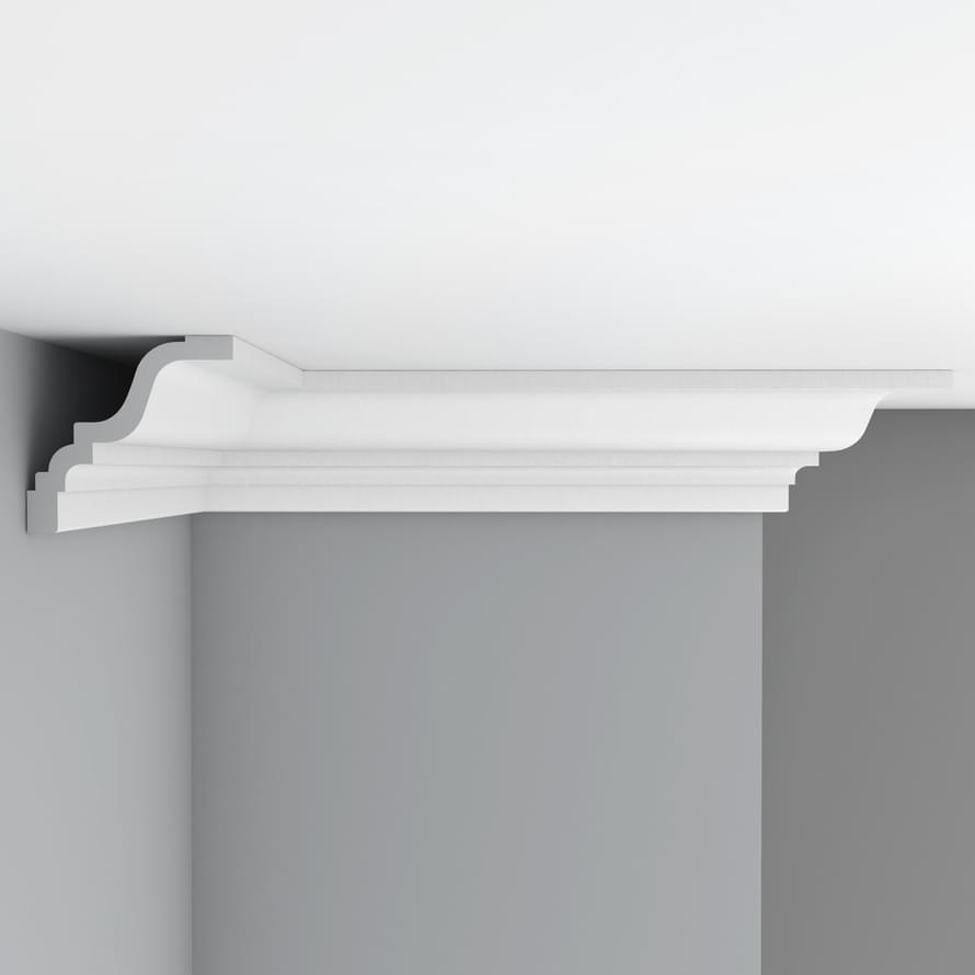 Плинтус Decomaster Лепнина Из Полиуретана 96271 Плинтус Потолочный 240x13.5x14.2 см поверхность матовая