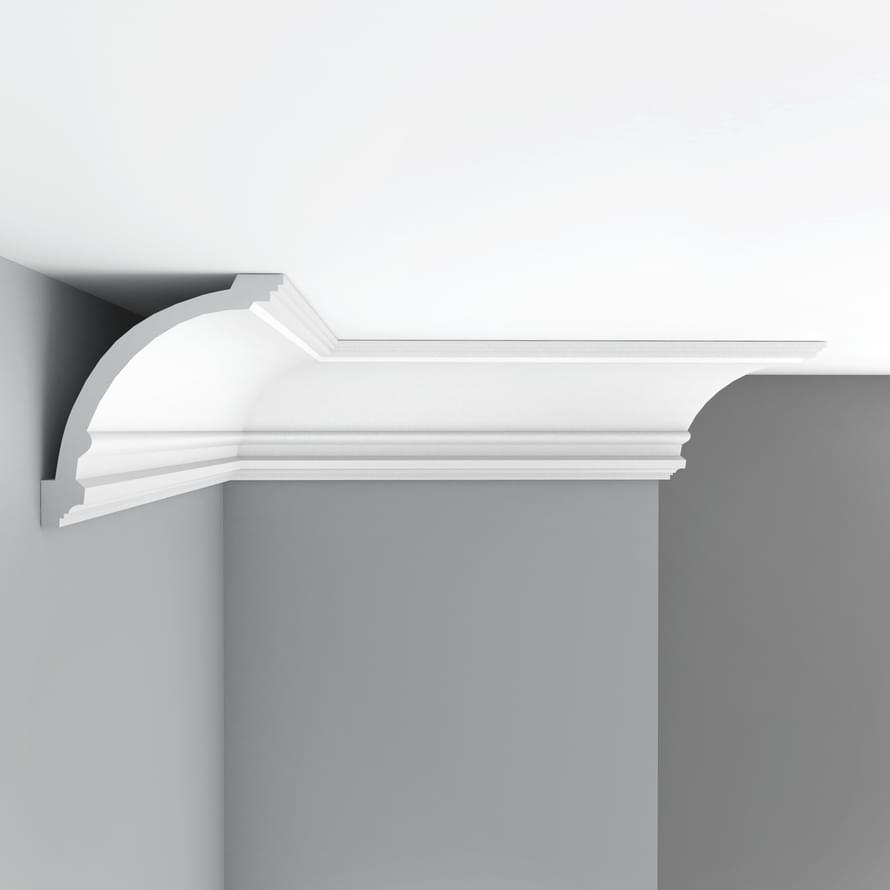 Плинтус Decomaster Лепнина Из Полиуретана 96273 Плинтус Потолочный 240x15.5x14.8 см поверхность матовая