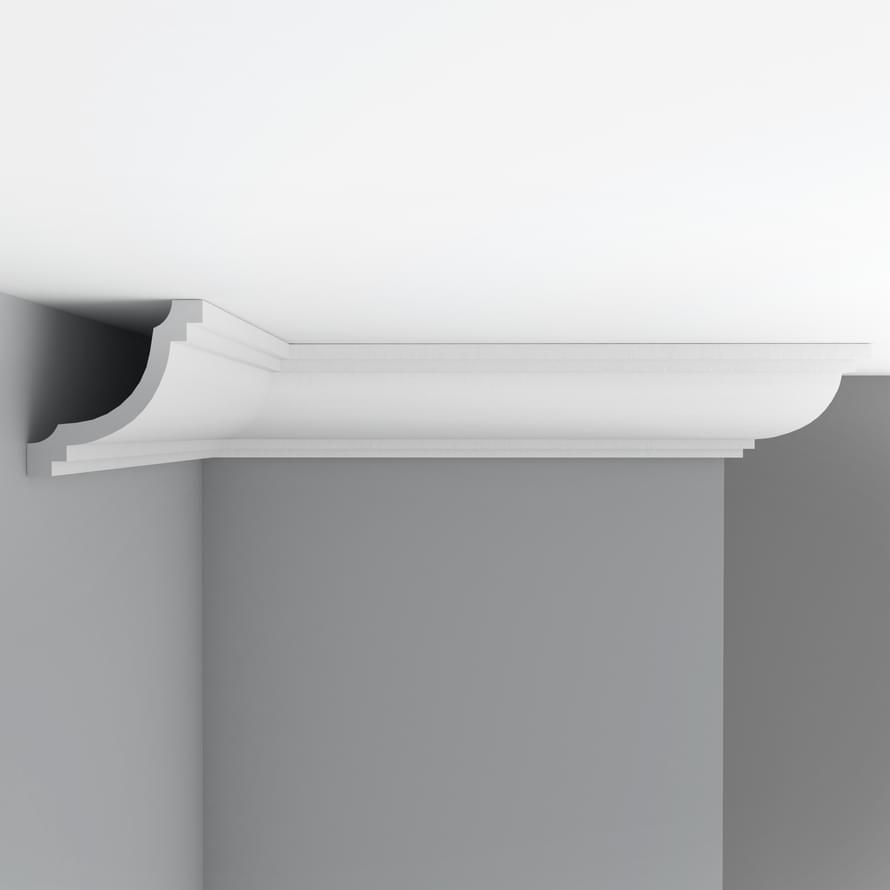 Плинтус Decomaster Лепнина Из Полиуретана 96274 Плинтус Потолочный 240x12x12 см поверхность матовая