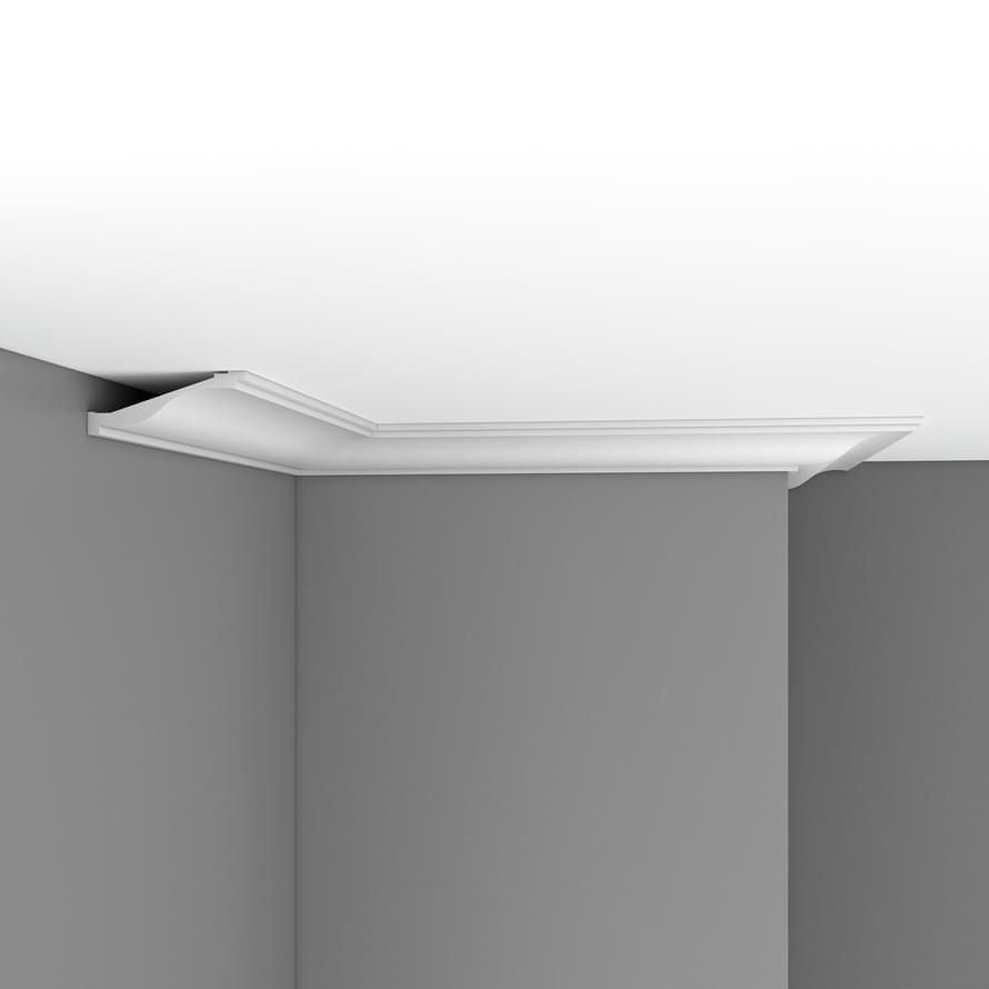 Плинтус Decomaster Лепнина Из Полиуретана 96331 Плинтус Потолочный 240x5x13.5 см поверхность матовая
